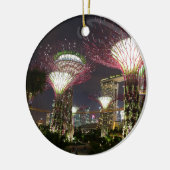 ガーデンズバイザベイシンガポールスーパーツリーグローブ セラミックオーナメント (左)