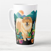 ガーデンズメイクミースマイルラップのまわりにデザインマグカップ カフェラテマグ (左アングル)