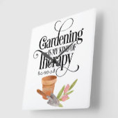 ガーデンセラピー植物ウォールクロック スクエア壁時計 (傾斜)