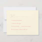 ガーデンセレナーデ 出欠カード (裏面)