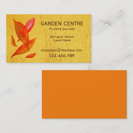 ガーデンセンタープラントと木 名刺 (正面/裏面)