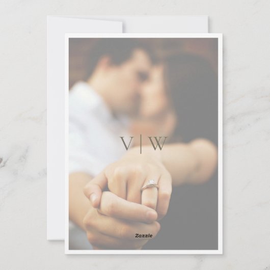 ガーデンセージ結婚グリーンの写真招待状 シーズンカード (裏面)