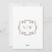 ガーデンセージ緑の保存日付招待状 シーズンカード (裏面)