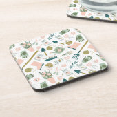 ガーデンタイムコルクで覆われたコースター コースター (左側)