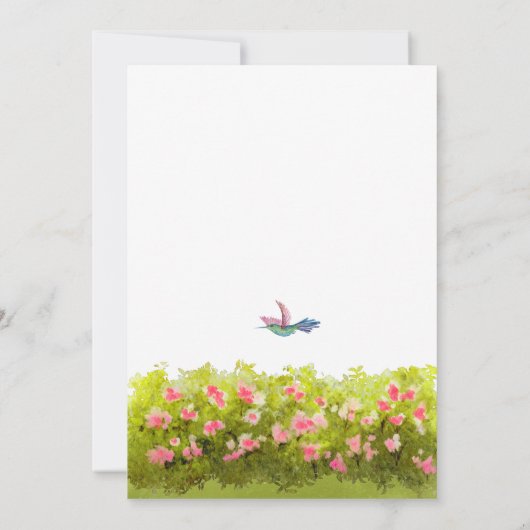 ガーデンダイニングテーブル結婚自然 招待状 (裏面)