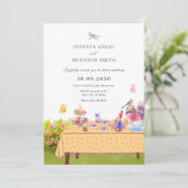 ガーデンダイニングテーブル ナチュラルウェディング 招待状 (スタンド正面)