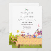 ガーデンダイニングテーブル ナチュラルウェディング 招待状 (正面/裏面)