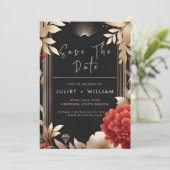 ガーデンダイヤモンドレッドブラックと金ゴールド結婚ズ セーブザデート (スタンド正面)