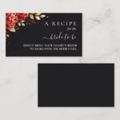 ガーデンダイヤモンド レッド ブラック ゴールド ブライダルシャワー エンクロージャーカード (正面/裏面)