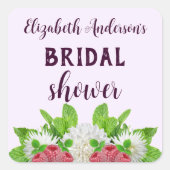 ガーデンダリアのブライズシャワー スクエアシール (正面)