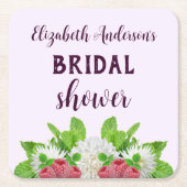 ガーデンダリアのブライズシャワー スクエアペーパーコースター (正面)