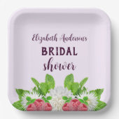 ガーデンダリアのブライズシャワー ペーパープレート (正面)
