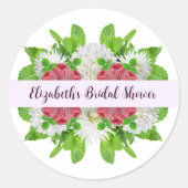 ガーデンダリアのブライズシャワー ラウンドシール (正面)