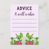 ガーデンダリアブライダルシャワー アドバイスカード (正面)
