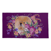 ガーデンダンスチャウ – キングピローケース茄子 枕カバー (裏面-左)