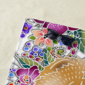 ガーデンダンスチョウビーチタオル白い背景 ビーチタオル (インサイチュ)