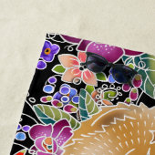 ガーデンダンスチョウビーチタオル黒の背景 ビーチタオル (インサイチュ)