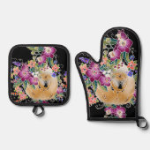 ガーデンダンスチョウ 鍋つかみ&鍋敷きセット (正面)