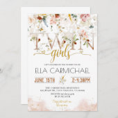 ガーデンツインズガールズベビーシャワー招待状 招待状 (正面/裏面)