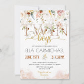 ガーデンツインズボーイズ赤ちゃんシャワー招待状 招待状 (正面)