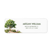 ガーデンツリー差出人住所ラベル ラベル (正面)