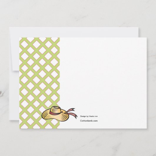 ガーデンツールブライダルシャワー招待状 招待状 (裏面)