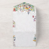 ガーデンティーパーティの招待状 オールインワン招待状 (外側)