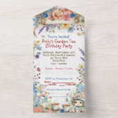 ガーデンティーパーティの招待状 オールインワン招待状 (内側)