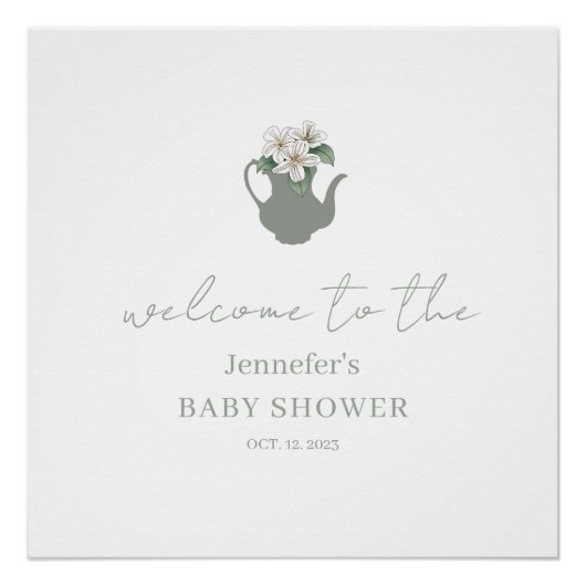 ガーデンティーパーティーウェルカムベビーシャワー ポスター (正面)