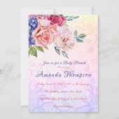 ガーデンティーパーティーカリグラフィーベビーシャワーブランチ 招待状 (正面)