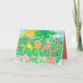 ガーデンティーパーティーガールフレンズハッピーバースデー カード (正面)