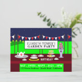 ガーデンティーパーティーバースデーパーティー 招待状 (スタンド正面)