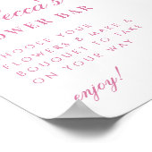 ガーデンティーパーティーフローラブライダルシャワーバー標識 ポスター (角)