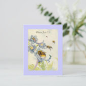 ガーデンティーパーティーラブリー薄紫アウトドア招待状 招待状 (スタンド正面)