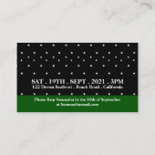 ガーデンティーパーティー子供の誕生日パーティーチケット エンクロージャーカード (裏面)