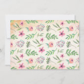 ガーデンティーパーティー誕生日写真 招待状 (裏面)