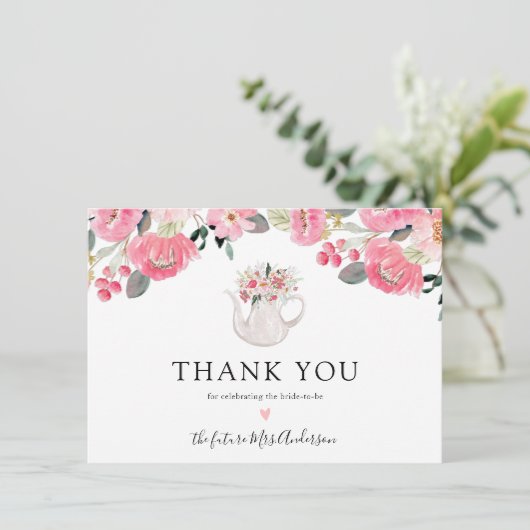 ガーデンティーパーティー ブライダルシャワー お礼 サンキューカード (スタンド正面)