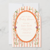 ガーデンティーパーティー ホイシカルリース ベイビーシャワー 招待状 (正面)