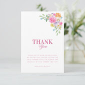 ガーデンティーパーティー 水彩花 イラスト ウェディングシャワー サンキューカード (スタンド正面)