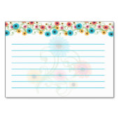 ガーデンティーフラワーカラフルズレシピカード テーブルナンバー (裏面)