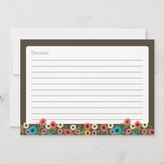 ガーデンティーフローラ5 x 7レシピカード (裏面)