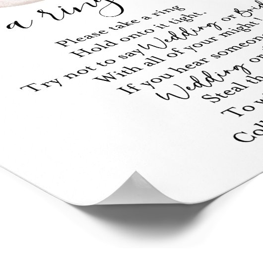 ガーデンティーItリングや輪ゲームにブライダルシャワー ポスター (角)