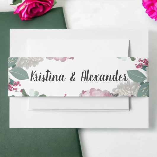 ガーデンテーマ 招待状ベリーバンド