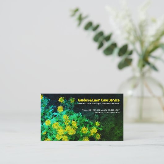 ガーデンデイジーランドスケ気にープローン 名刺 (スタンド正面)