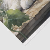 ガーデンデコパージュに登場するふわふわの白ペルシャ猫 薄葉紙 (詳細)