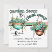 ガーデンデコールとプラントスワップ春パーティー 招待状 (正面)