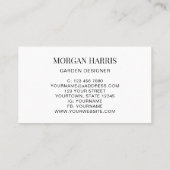 ガーデンデザイナーウォーターカラー緑 名刺 (裏面)