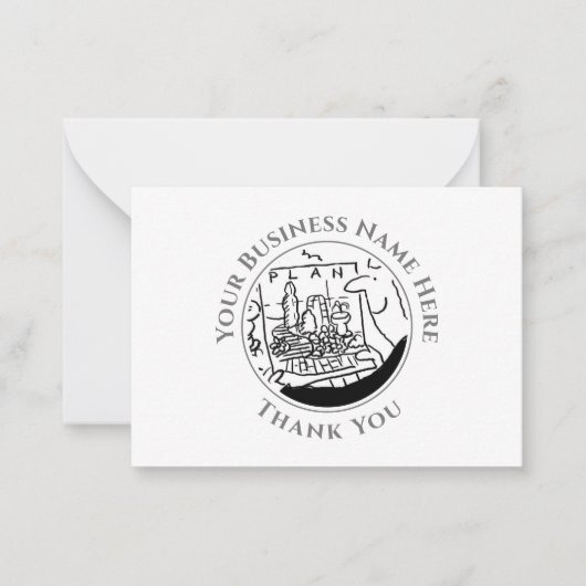 ガーデンデザイン造園サンキューノートカード ノートカード (正面)