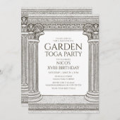 ガーデントガパーティの招待状（石柱） 招待状 (正面/裏面)