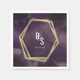 ガーデンドリーミーバラフェイク金ゴールドスプラッシュ結婚ズ スタンダードカクテルナプキン